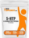 BulkSupcomplements.com 5-HTP Poeder - 5-Hydroxytryptofaan, 5 HTP supplement - 5-HTP 200mg, Mood Support Supplement - Glutenvrij, 200mg per portie, 250g (8.8 oz) (pakket van 1)