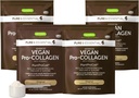 Igennus Vegan Collageen Peptide Powder, Enhanced with Glycine, Proline & Hydroxyproline & Cofactor Vitamin C, Non GMO, Complete Vegetarian Plant Based Collageen Powder Booster, 4 x 35 porties