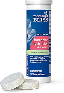 Comprimés de boisson d'hydratation, goût de lime de citron, électrolytes + vitamine B, 1 boîte (10 comprimés)
