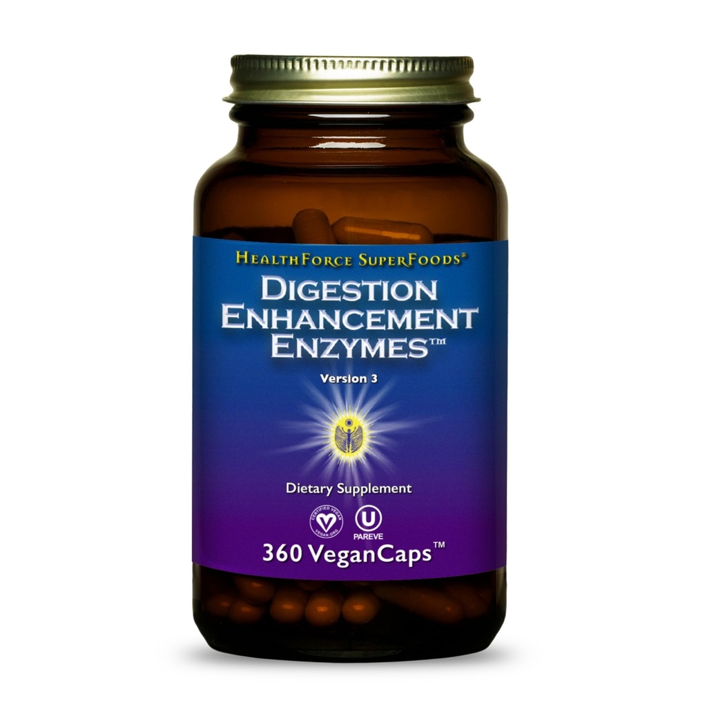 GEZONDHEIDSFORCE SUPERFOODS Vertering Enzymen - 360 Vegan Capsules