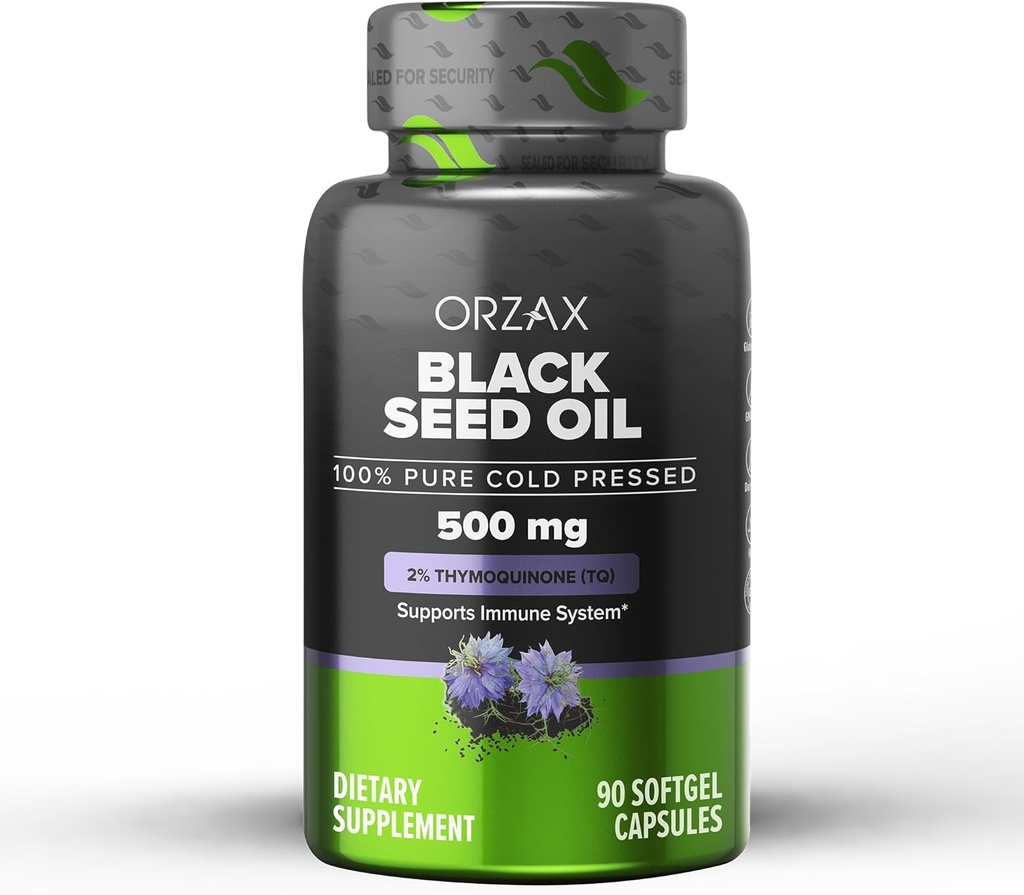 ORZAX Black Seed Oil Cold Pressed 100% Pure 