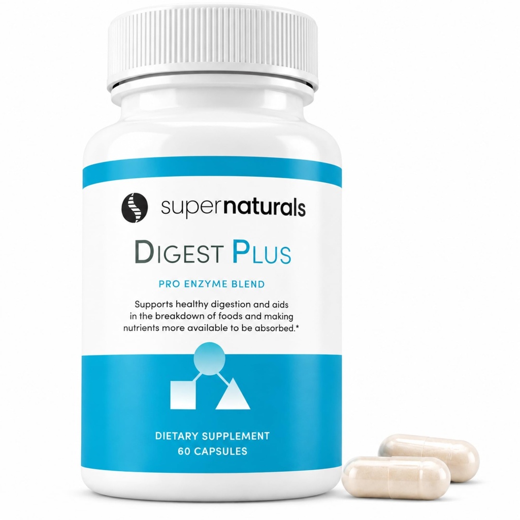 Digest Plus, Gut Health for Men, Digestie Supplement, Digestieve enzymen, Gut Health for Women, Gas & Bloating Relief, Premium Gut Healths Supplement, 60 Caps