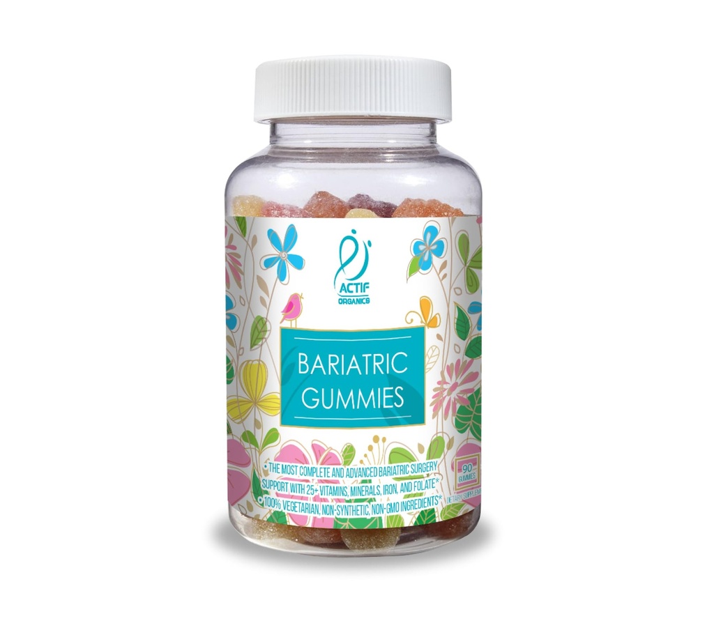 ACTIF Biologische Bariatrische Gummies met 25+ Organische Vitaminen en Mineralen voor Bariatrische Chirurgie, Geavanceerde Formule 