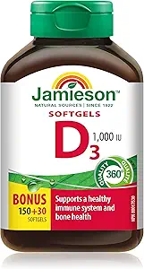 Jamieson Vitamin D 1000iu 180 Softgels