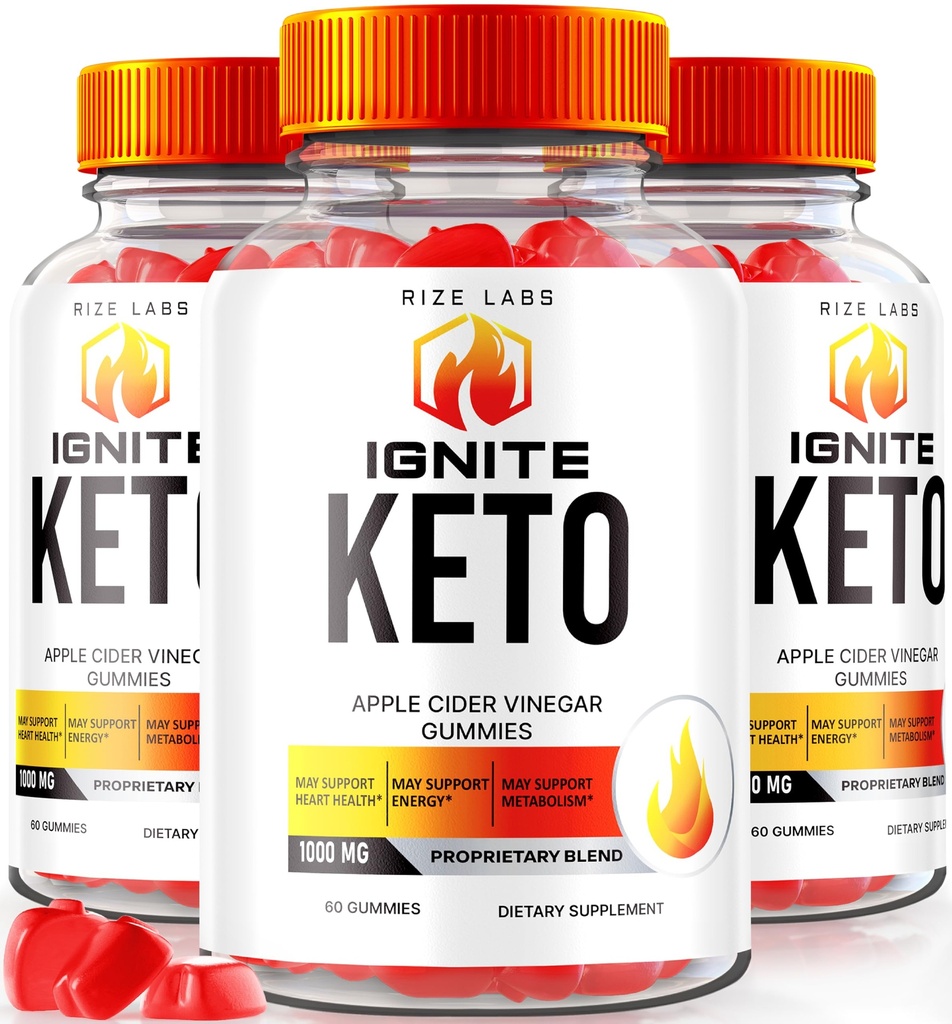 rize labs (verpakking van 3 Ignite Keto ACV Gummies, for Advanced Weight Loss, Keto Ignite Supplement (180 Gummies)