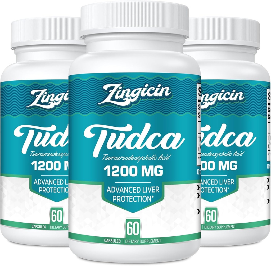 TUDCA Supplement 1200mg - 180 Veggie Capsules, Krachtige TUDCA Bile Salts Supplementen voor lever, spijsvertering