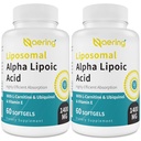 Liposomal Alpha Lipoïnezuur 1400 mg Softgels, ALA Supplement met L-Carnitine 1000mg, Ubichinol (Active CoQ10) 100mg en vitamine E 10mg, Alfa-Lipoïnezuur voor antioxidanten, Zenuw,Energie 120 Softgels
