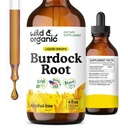 Wild & Organic Burdock Root Tinctuur - Liquid Supplement for Antioxidant, Detox, Discompensative Support - Burdock Root Herb Drops - Vegan, Sugar & Alcohol-Free - 4 fl oz