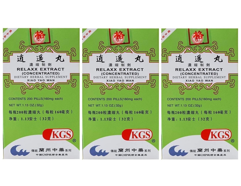 Relaxx Extract (Xiao Yao Wan)160mg X 200 pillen per fles (3 verpakkingen)
