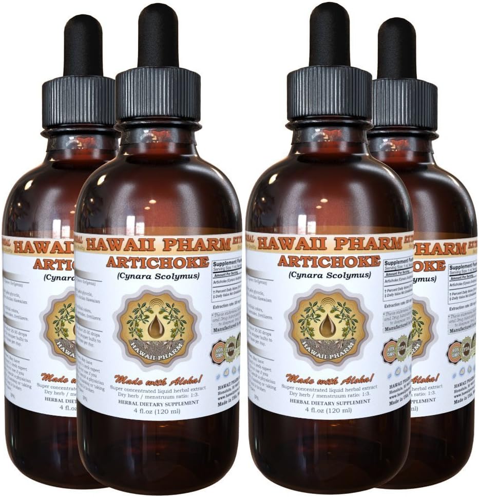 Artichoke Liquid Extract, Biologische Artichoke (Cynara scolymus) Tinctuur 4x4 oz