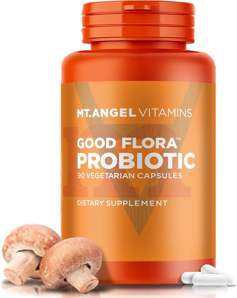 Mt. Angel Vitamines - Good Flora Probiotic, ondersteunt gezonde spijsvertering en bacteriën (60 Vegetarische Capsules)