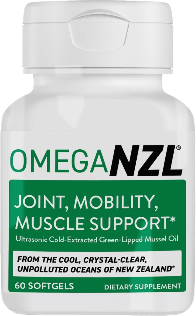 Supplément de soutien de joint oméga-3 original, meilleur soulagement des muscles naturels, huile de moules lipées vert, 60 softgels, sans arrière-goût de poisson