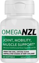 Original Omega-3 Joint Support Supplement, Best Natural Muscle Relief, Green Lipped Mussel Oil, 60 Softgels, No Fishy Aftersmaak