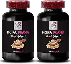 Lifestyle Companion - Muira PUAMA BARK Extract - Power Surge, Natural Energy Boost, Balanced Boost, Adventure Readiness, Herbal Drive Activation, Energizing Plant Power 2 Flessen 120 Capsules