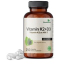 Futurebiotics Vitamine K2 (MK7) met D3 Supplement - Non-GMO Formula - 5000 IE Vitamine D3 & 90 mcg Vitamine K2 MK-7, 250 Vegetarische Capsules
