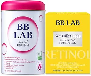 [Collagen+VIT C] K-Meilleure bonne nuit Collagène, Retinol C, Powder Stick Collagène marin coréen, Collagène de poisson, Retinol Vitamine C, Absorption rapide, Fruit aromatisé