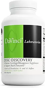 DAVINCI Labs Disc Discovery - Ondersteuning Spinal Health & Back Functie - met vitamine C, vitamine D3, Bovine Tracheal Cartilage, Apple Pectin & Horsetail Powder - Glutenvrije - 180 Capsules