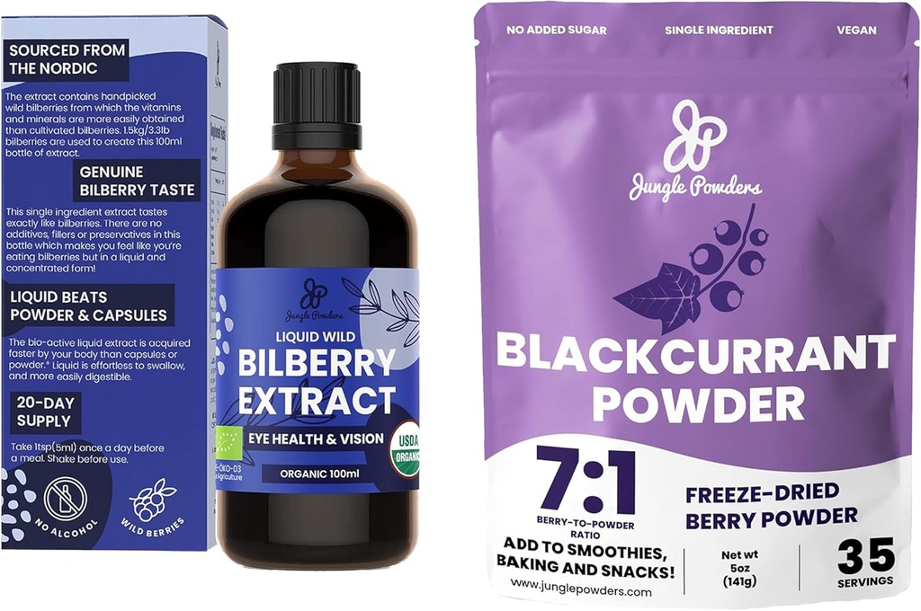 Jungle poeder Wild bosbessen extract voor ogen USDA Biologische 3,4oz zwarte bessen poeder bundel bevroren gedroogde zwarte bessen extract voor gladjes