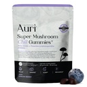 Auri Super Mushroom Chill Gummies - Supplément calmant et réduction du stress naturel pour les adultes w/Reishi Mushroom, Ashwagandha, L-Theanine - Détendez-vous l'esprit et harmoniser votre journée - 60 Gummies calmes