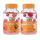Levensvatbare Zink 25mg Kids + Calcium Magnesium & Zink Kids, Gummies Bundle - Grote Proeverij, Vitamine Supplement, Glutenvrij, GGO-vrij, Kauwbare Gummy