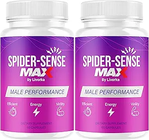 (2 Pack) Spider Sense Max Pillen voor mannen - SpiderSense Max Capsules voor mannen Geavanceerde Formule 2025, 2 Flessen voor 2 Maanden
