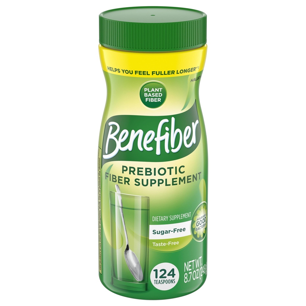 Benefiber Daily Prebiotic Fiber Supplement Powder for Digestive Health, Daily Fiber Powder, Unflavored - 62 Serves (8.7 Ounces)