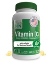 Gezondheid Thru Voeding Vitamine D3 2000iu 365 Mini Softgels voor Maximale Voordelen  Graad in EVOO