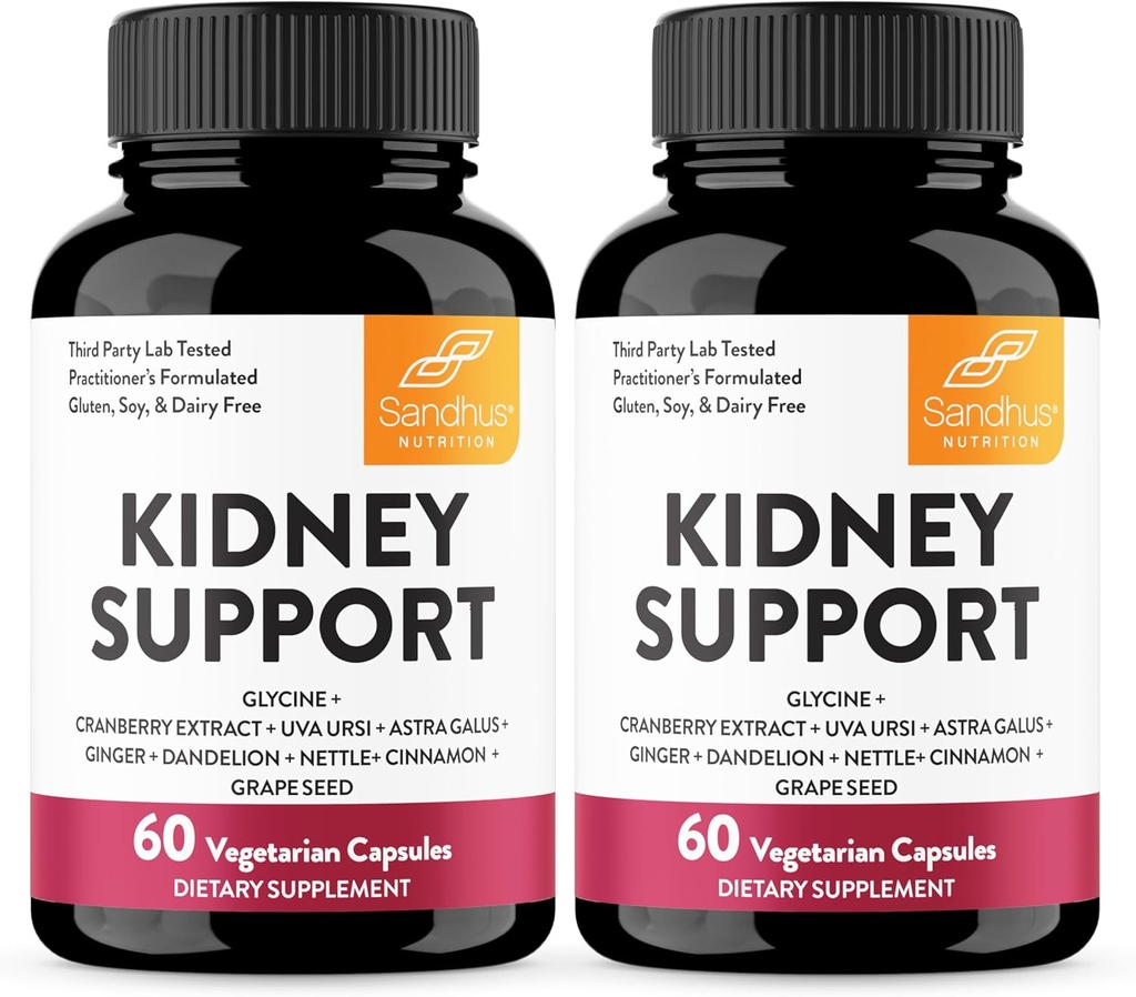 Sandhu's nierreiniging Detox & Repair Ondersteuningssupplement voor mannen en vrouwen met Cranberry Extract Helpt ondersteuning Nieren en urine Tract Gezondheid 60 Vegetarische Capsules (pakket van 2)