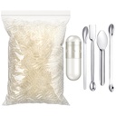 Timgle 2000 Compter Capsules vides avec Lab Spoon Filling Kit Effacer Conteneur vide Bricolage Capsule végétale Remplissage pour faire vos propres suppléments