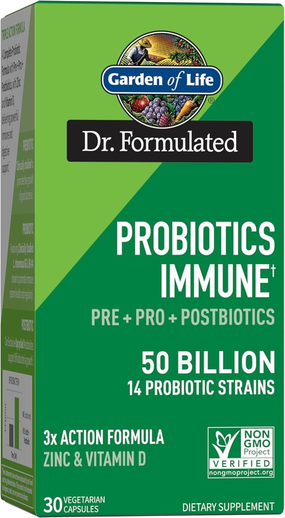Tuin van het leven Probiotica Immune, 30 Vegetarische Capsules
