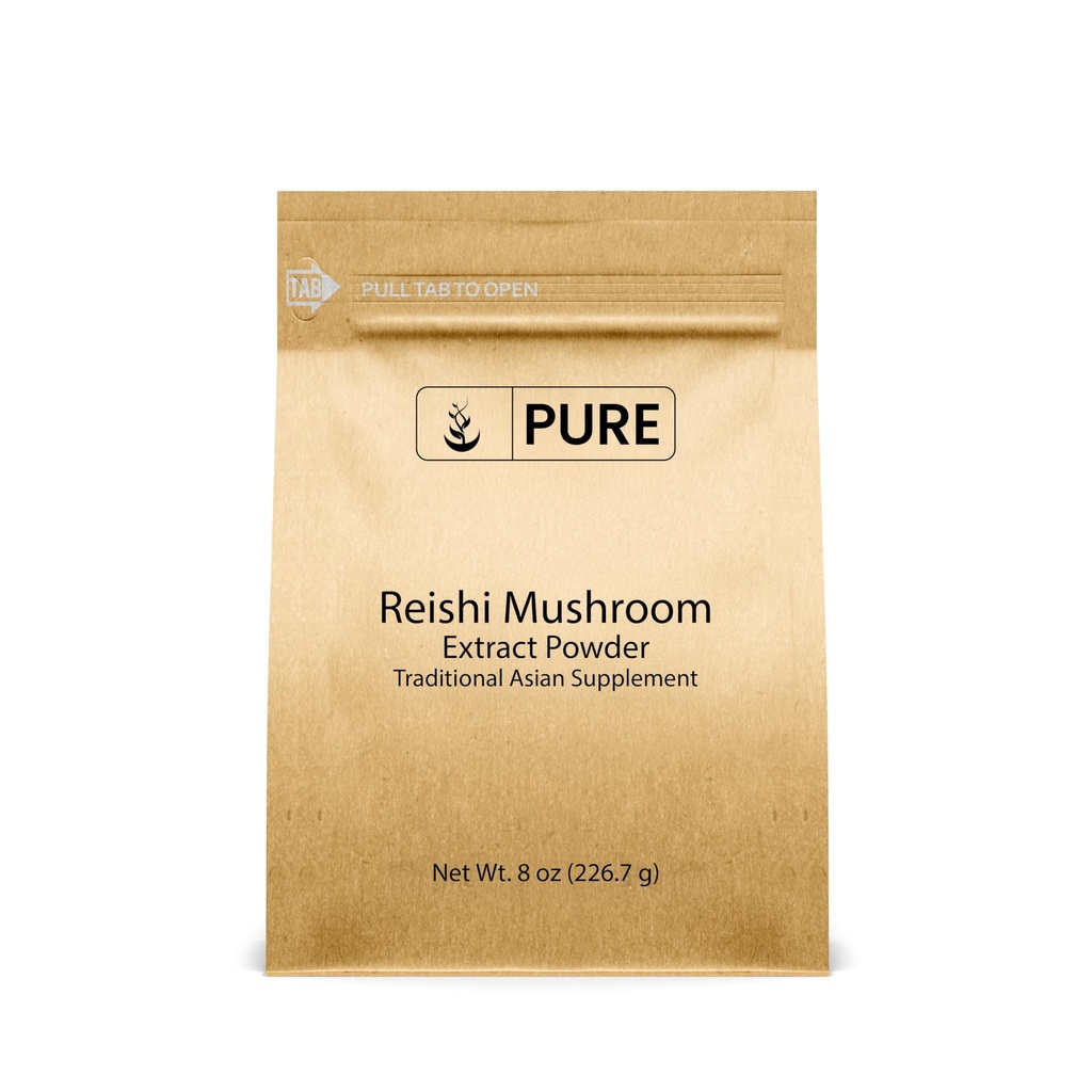 PURE ORIGINEEL INGREDIËNTEN Reishi Mushroom (8oz) Lingzhi, Traditional Supplement, Non-GMO, Lab-verified