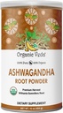 Poudre de racine Veda Ashwagandha biologique, 16 oz - Supplément en poudre 100% pur et naturel Ashwagandha, Withania Somnifera - Améliore l'humeur, l'endurance, le soutien immunitaire, l'énergie - végétalien, non-OGM