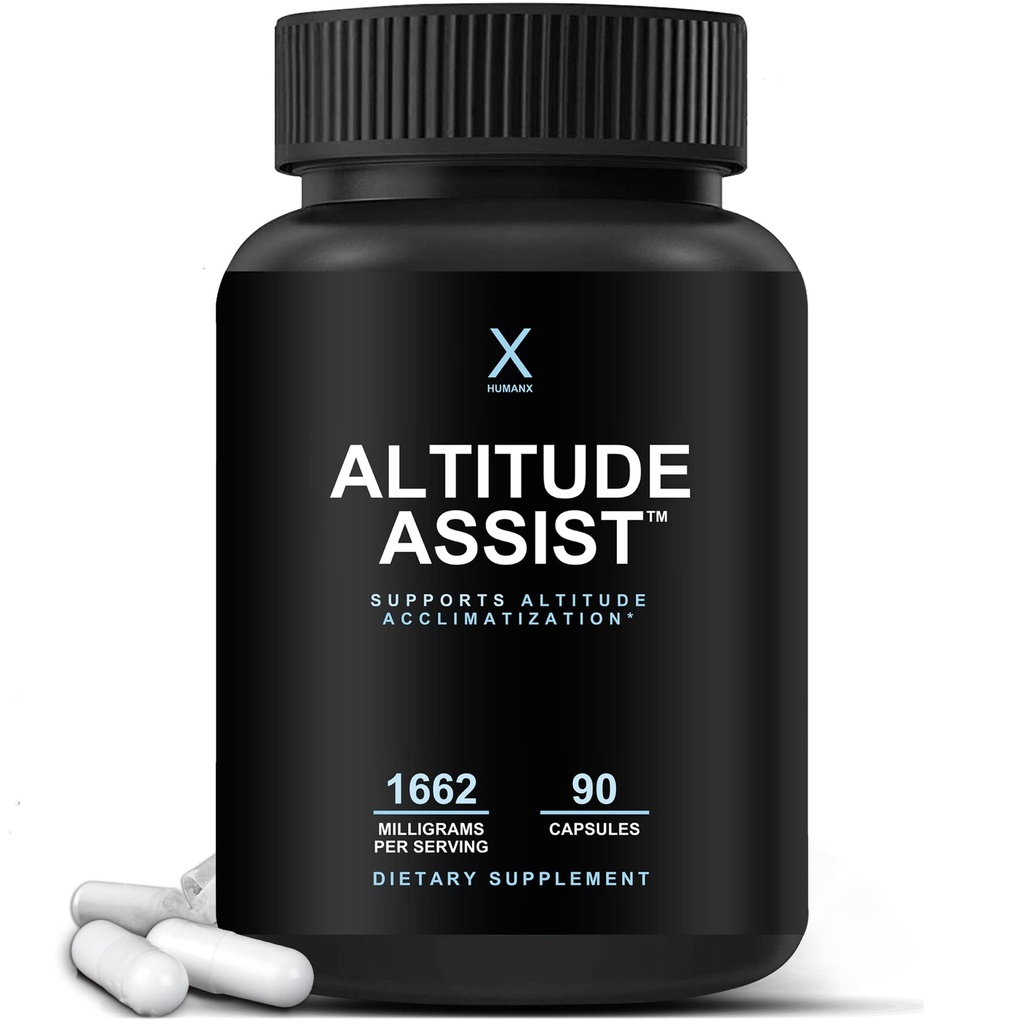 Altitude Assist - Hoogteziektepreventie - Relief for Mountain Sports (Skiën, Snowboarden, Klimmen) - Non GMO, Vegan, Keto - Formula for Acclimatation, Altitude Disease Supplement - by HumanX