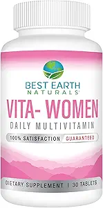 Meilleurs naturels de la Terre VITA Multivitamine quotidienne pour femmes, soutien immunitaire, vitalité et bien-être, 100+ vitamines, minéraux et herbes