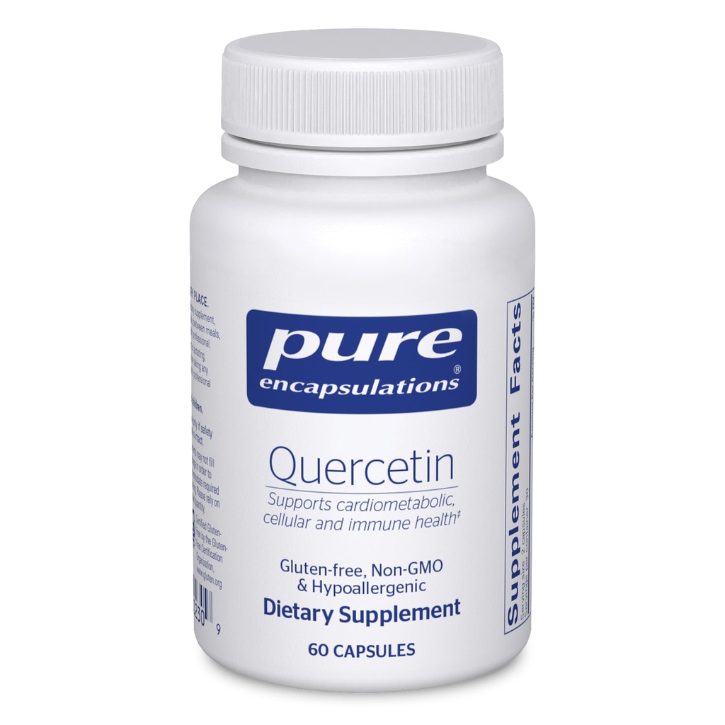 Pure Encapsulations quercetine - 500 mg - Immuunondersteuning, Cellular Health & Heart Health - Antioxidant Supplement - Glutenvrij & non-GMO - 60 capsules