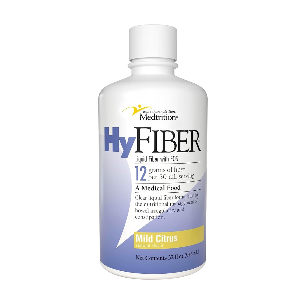 Medtrition HyFiber Daily Liquid Fiber for Regularity and Soft Stools, 12 Gram Oplosbare vezels, 32 fl 1 fles
