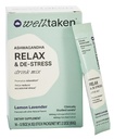 Ashwagandha Relax & De-Stress Powder - Lavande citron 14ct Box - 600mg Ashwagandha, 200mg L-Theanine, Saint Basilic – Soutient le stress, la relaxation – Vegan, Pas de sucre ajouté - 14 portions