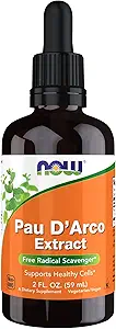 NOW Foods Supplements, Pau D'Arco Extract Liquid with Dropper, Free Radicale Scavenger*, 2-Ounce