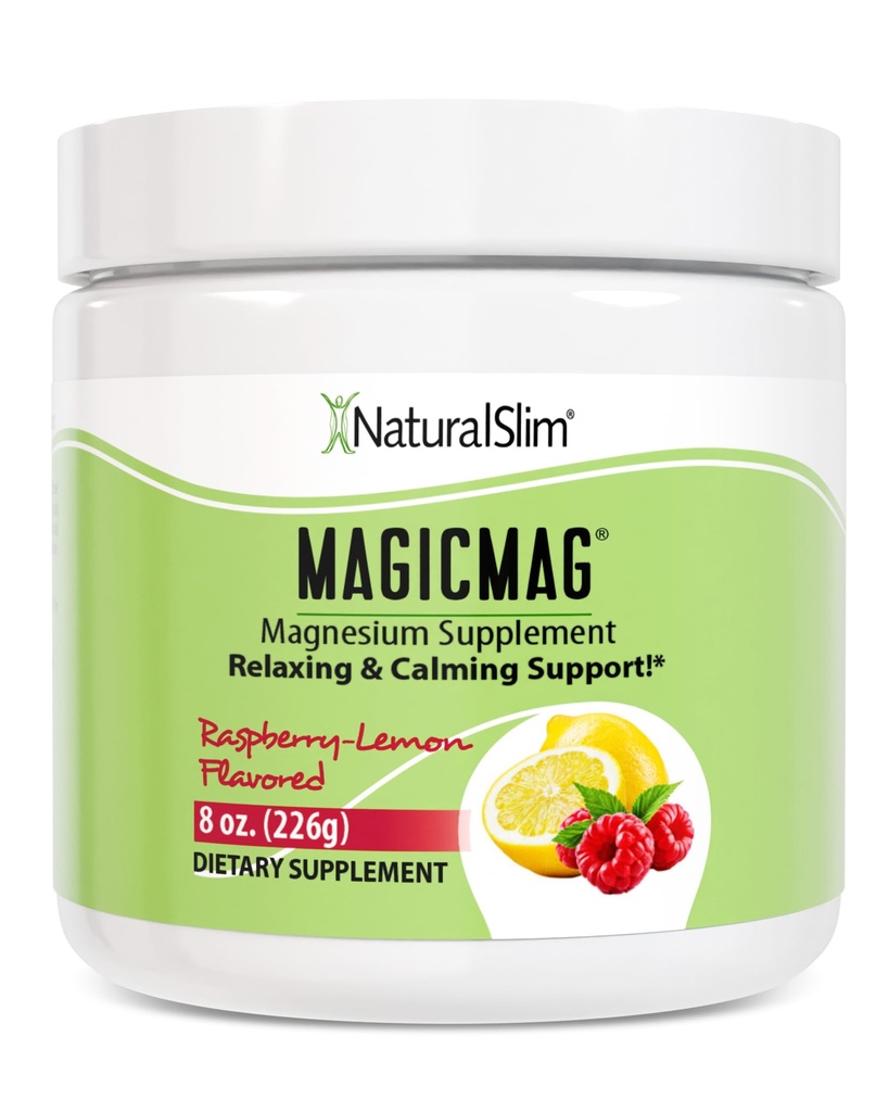 NaturalSlim Magicmag Pure Magnesium Citrate Powder Stress, Constipatie, Spier, Hart Gezondheid, en Slaap Ondersteuning 