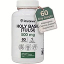 PRISTINE'S Holy Basil Capsules - 500 mg Glutenvrije Immuniteit & Relaxatie Ondersteuning Adaptogen Supplement - 60 dagen levering - Tulsi Holy Basil Leaf Extract Capsules - Vegan - Non-GMO