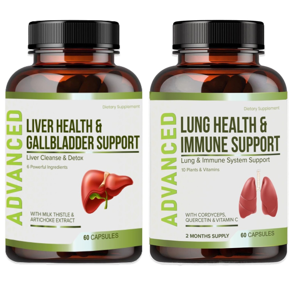 Lung Health & Immuun Support Supplement - Lung Cleanse and Detox with Immunity Vitamines For Better Longs, Immuun Defense, Clear Longs & Deep Adheathing Inclusief Quercetin & Cordyceps. Twee maanden levering