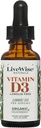 LiveWise Naturals Organic Vitamin D3 Liquid Drops, Vegan, Non-GMO, Plant-based, 200 IE per druppel, Ondersteunt Immune, Bone, and Mood Health, Easy-to-Absorb, in MCT Oil 1000 IE