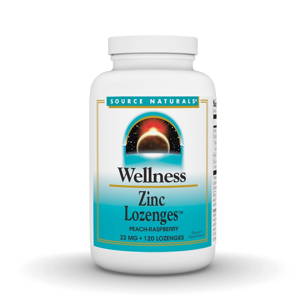 Bron Naturals Wellness Zink Lozenges, Peach-Raspberry Flavord Immune Support, 23mg - 120 Lozen