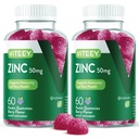VITEEY Zink Gummies voor mannen en vrouwen - Zink Supplementen 50mg - Immune Boost & Skin Health - Veganistisch, Glutenvrij - 120 Tel.