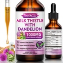 MEENCCD Milk Thistle Liquid Drops - Milk Thistle Supplement met Silymarin, Antioxidant Support, Vegan, Non-GMO, 2 Fl Oz