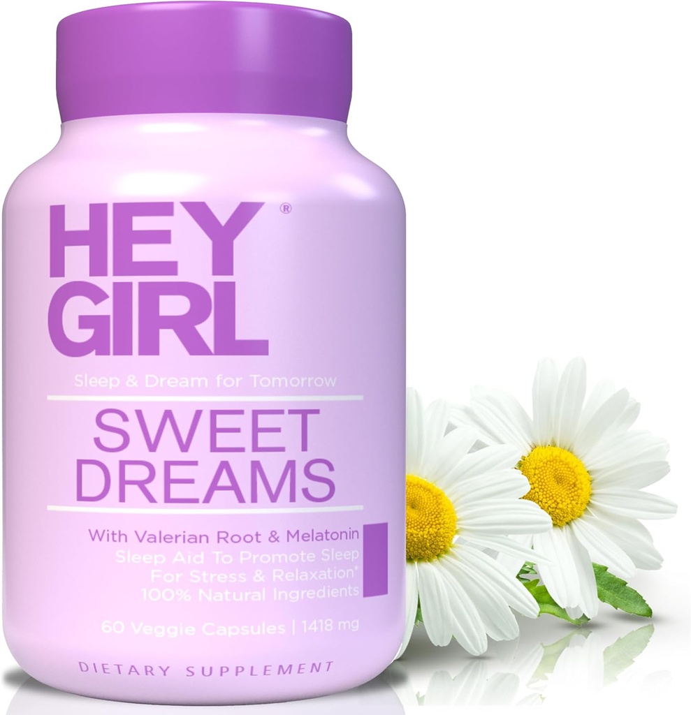 Sweet Dreams Capsules - Natuurlijke slaapondersteuning met Melatonine, L-Theanine, Valeriaanwortel, kamille, citroenbalsem - 60 capsules