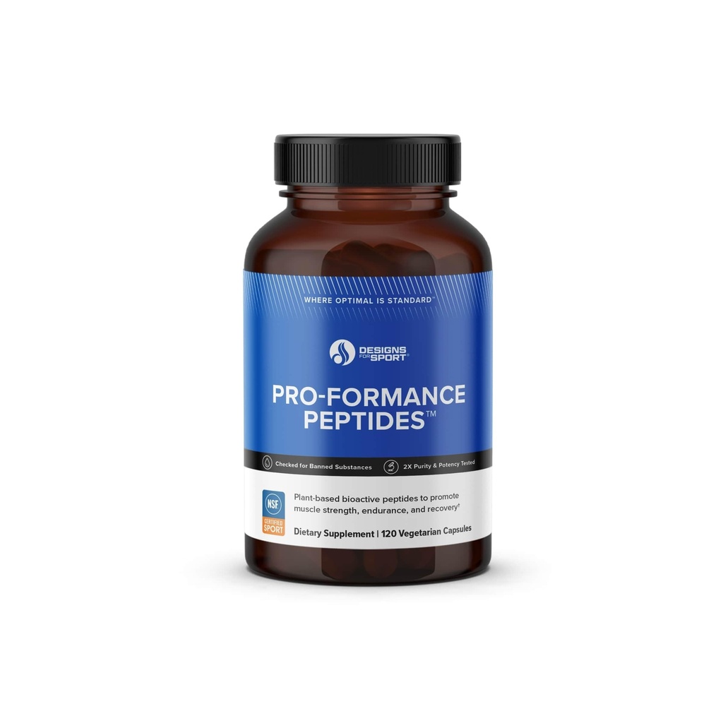 Designs for Sport Pro-Formance Peptides - Supports Muscle Growth & Recovery* - Atleet Formula to Support Peak Performance* - NSF Certified for Sport - 120 Vegetarian Capsules
