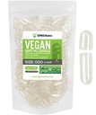 XPRS Nutra Vegan Size 000 Empty Capsules - 500 Count Clear Empty Vegan Vegetarian Empty Pill Capsules - DIY Vegetable Capsule Filling - Veggie Caps Pills