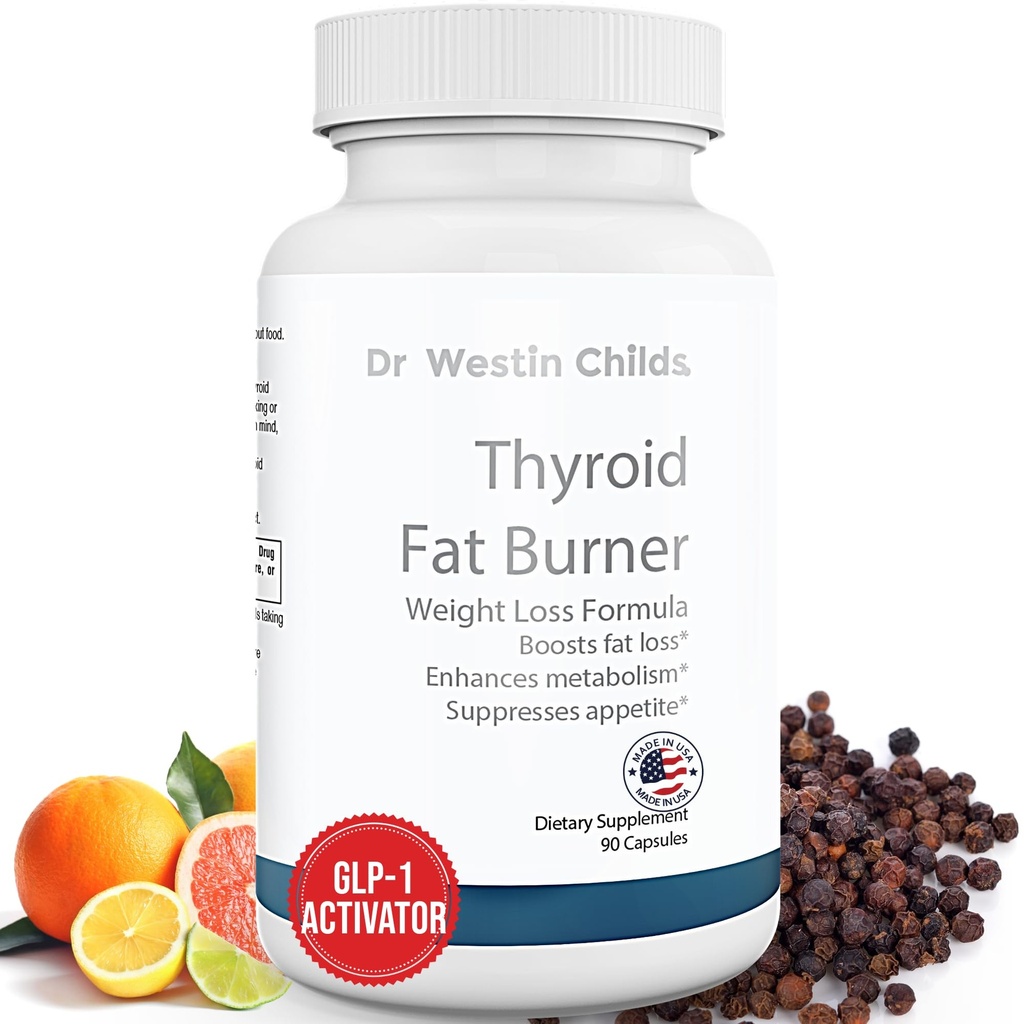 Dr. Westin Childs Thyroid Fat Burner - Snel optredende Thermogene gewichtsverlies supplement voor vrouwen met hypothyreoïdie, Hashimoto's & Hyperthyreoïdie voor waist trimmen, opgeblazen, 30 porties