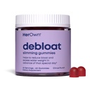 Debloat Gummy, Bloating and Gas Relief, aide à réduire la rétention d'eau, soutient l'énergie, avec vinaigre de cidre de pomme et dandelion, sans gluten et sans soja, végétalien, 60 gommes, 60 portions